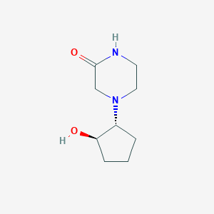 4-((1R,2R)-2-Hydroxycyclopentyl)piperazin-2-one - 