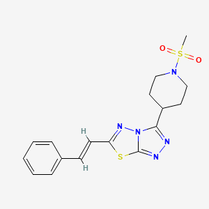 3-[1-(Methylsulfonyl)-4-piperidinyl]-6-(2-phenylvinyl)[1,2,4]triazolo[3,4-b][1,3,4]thiadiazole - 