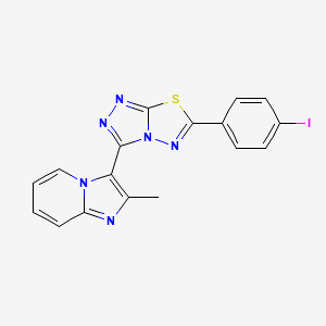 3-[6-(4-Iodophenyl)[1,2,4]triazolo[3,4-b][1,3,4]thiadiazol-3-yl]-2-methylimidazo[1,2-a]pyridine - 
