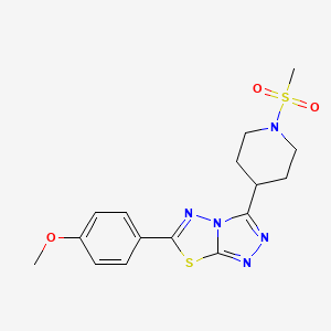 6-(4-Methoxyphenyl)-3-[1-(methylsulfonyl)-4-piperidinyl][1,2,4]triazolo[3,4-b][1,3,4]thiadiazole - 
