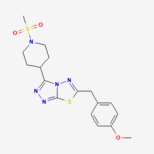 6-(4-Methoxybenzyl)-3-[1-(methylsulfonyl)-4-piperidinyl][1,2,4]triazolo[3,4-b][1,3,4]thiadiazole - 