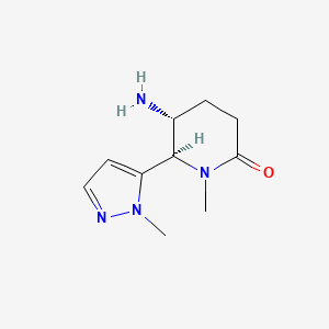 (5R,6R)-5-amino-1-methyl-6-(1-methyl-1H-pyrazol-5-yl)piperidin-2-one - 