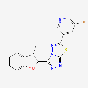 6-(5-Bromopyridin-3-yl)-3-(3-methyl-1-benzofuran-2-yl)[1,2,4]triazolo[3,4-b][1,3,4]thiadiazole - 