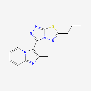 2-Methyl-3-(6-propyl[1,2,4]triazolo[3,4-b][1,3,4]thiadiazol-3-yl)imidazo[1,2-a]pyridine - 