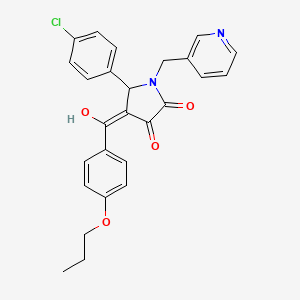 5-(4-chlorophenyl)-3-hydroxy-4-(4-propoxybenzoyl)-1-(3-pyridinylmethyl)-1,5-dihydro-2H-pyrrol-2-one - 