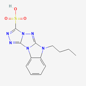 6-Butyl-6H-benzo[4,5]imidazo[1,2-d][1,2,4]triazolo[4,3-b][1,2,4]triazole-3-sulfonic acid - 