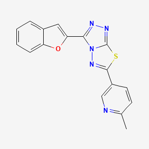 3-(1-Benzofuran-2-yl)-6-(6-methylpyridin-3-yl)[1,2,4]triazolo[3,4-b][1,3,4]thiadiazole - 