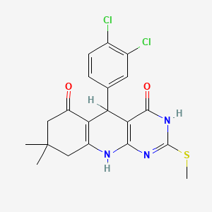5-(3,4-dichlorophenyl)-8,8-dimethyl-2-methylsulfanyl-5,7,9,10-tetrahydro-1H-pyrimido[4,5-b]quinoline-4,6-dione - 