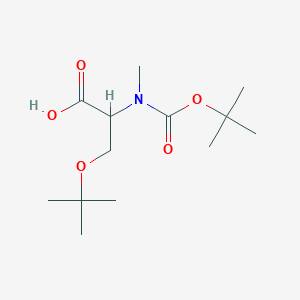 2-[Methyl-[(2-methylpropan-2-yl)oxycarbonyl]amino]-3-[(2-methylpropan-2-yl)oxy]propanoic acid - 