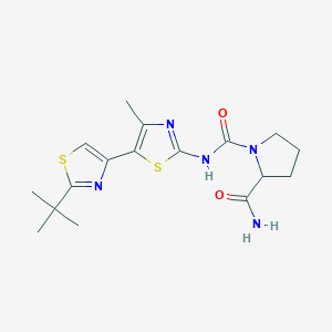 (2S)-1-N-[5-(2-tert-butyl-1,3-thiazol-4-yl)-4-methyl-1,3-thiazol-2-yl]pyrrolidine-1,2-dicarboxamide - 