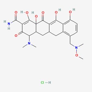 (4S,4aS,5aR,12aR)-4-(dimethylamino)-1,10,11,12a-tetrahydroxy-7-[[methoxy(methyl)amino]methyl]-3,12-dioxo-4a,5,5a,6-tetrahydro-4H-tetracene-2-carboxamide;hydrochloride - 