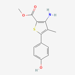 3-Amino-5-(4-hydroxyphenyl)-4-methylthiophene-2-carboxylic acid methyl ester - 