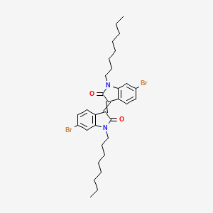 6-Bromo-3-(6-bromo-1-octyl-2-oxoindol-3-ylidene)-1-octylindol-2-one - 