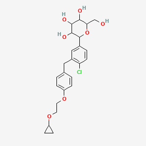 2-[4-Chloro-3-[[4-(2-cyclopropyloxyethoxy)phenyl]methyl]phenyl]-6-(hydroxymethyl)oxane-3,4,5-triol - 