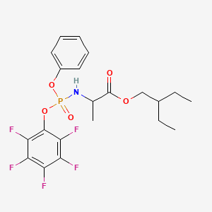 2-Ethylbutyl 2-[[(2,3,4,5,6-pentafluorophenoxy)-phenoxyphosphoryl]amino]propanoate - 