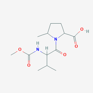 1-[2-(Methoxycarbonylamino)-3-methylbutanoyl]-5-methylpyrrolidine-2-carboxylic acid - 