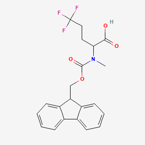 2-[9H-fluoren-9-ylmethoxycarbonyl(methyl)amino]-5,5,5-trifluoropentanoic acid - 
