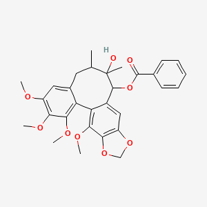 (10-Hydroxy-3,4,5,19-tetramethoxy-9,10-dimethyl-15,17-dioxatetracyclo[10.7.0.02,7.014,18]nonadeca-1(19),2,4,6,12,14(18)-hexaen-11-yl) benzoate - 