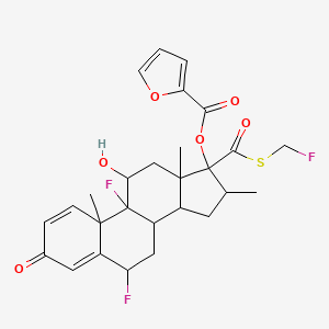 6,9-Difluoro-17-{[(fluoromethyl)sulfanyl]carbonyl}-11-hydroxy-16-methyl-3-oxoandrosta-1,4-dien-17-yl furan-2-carboxylate - 