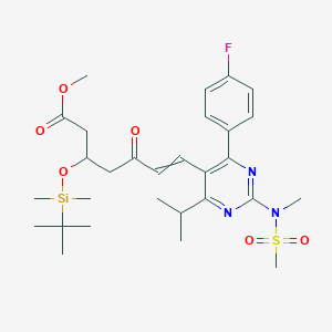 Methyl 7-[4-(4-fluorophenyl)-6-isopropyl-2-(N-methyl-N-methylsulfonylamino)pyrimidine-5-yl]-(3R)-3-(tert-butyldimethylsilyloxy)-5-oxo-(6E)-heptanoate - 