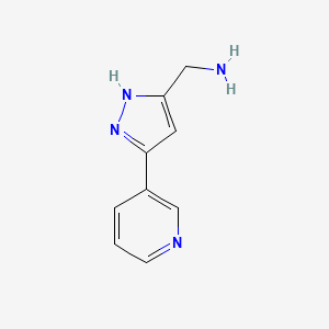 (3-(pyridin-3-yl)-1H-pyrazol-5-yl)methanamine - 859239-26-2