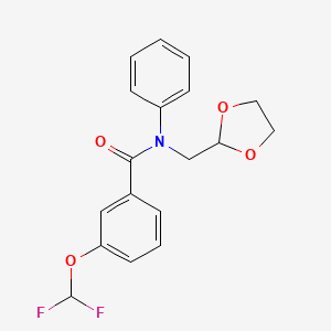 N-((1,3-Dioxolan-2-YL)methyl)-3-(difluoromethoxy)-N-phenylbenzamide - 864685-32-5
