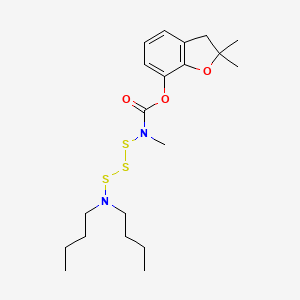 2,2-Dimethyl-3H-1-benzofuran-7-yl N-(dibutylamino)sulfanyldisulfanyl-N-methylcarbamate - 78081-78-4