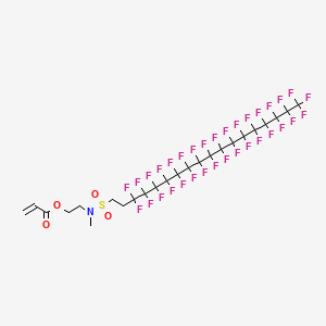 2-Propenoic acid, 2-(methyl((3,3,4,4,5,5,6,6,7,7,8,8,9,9,10,10,11,11,12,12,13,13,14,14,15,15,16,16,17,17,18,18,18-tritriacontafluorooctadecyl)sulfonyl)amino)ethyl ester - 72276-08-5