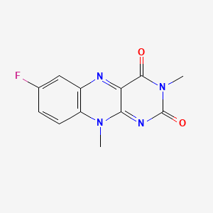 Benzo(g)pteridine-2,4(3H,10H)-dione, 3,10-dimethyl-7-fluoro- - 72247-96-2