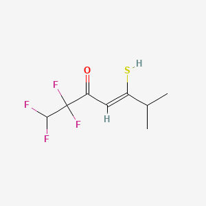 4-Heptene-3-thione,6,6,7,7-tetrafluoro-5-hydroxy-2-methyl- - 88552-01-6