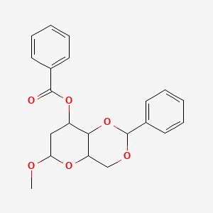 (6-Methoxy-2-phenyl-4,4a,6,7,8,8a-hexahydropyrano[3,2-d][1,3]dioxin-8-yl) benzoate - 32469-89-9