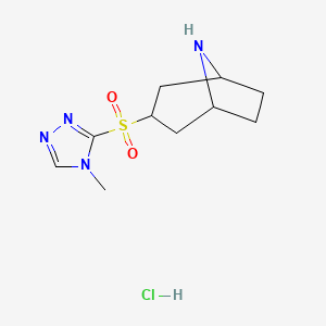 3-[(4-methyl-4H-1,2,4-triazol-3-yl)sulfonyl]-8-azabicyclo[3.2.1]octane hydrochloride - 