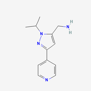 (1-isopropyl-3-(pyridin-4-yl)-1H-pyrazol-5-yl)methanamine - 
