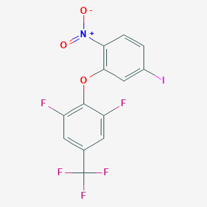 1,3-Difluoro-2-(5-iodo-2-nitro-phenoxy)-5-(trifluoromethyl)benzene - 