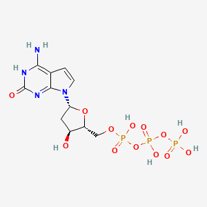 [[(2R,3S,5R)-5-(4-amino-2-oxo-3H-pyrrolo[2,3-d]pyrimidin-7-yl)-3-hydroxyoxolan-2-yl]methoxy-hydroxyphosphoryl] phosphono hydrogen phosphate - 