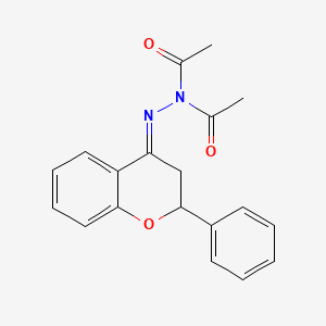 N-Acetyl-N'-(2,3-dihydro-2-phenyl-4H-1-benzopyran-4-ylidene)acetohydrazide - 4924-22-5