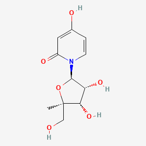 1-[(2R,3R,4S,5R)-3,4-dihydroxy-5-(hydroxymethyl)-5-methyloxolan-2-yl]-4-hydroxypyridin-2-one - 