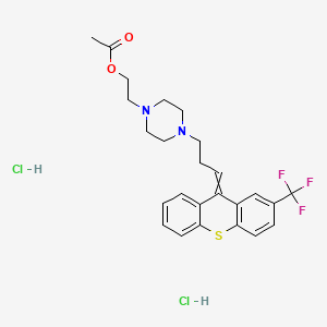 2-[4-[3-[(EZ)-2-(Trifluoromethyl)-9H-thioxanthen-9-ylidene]propyl]piperazin-1-yl]ethyl Acetate Dihydrochloride (O-Acetylflupentixol Dihydrochloride) - 