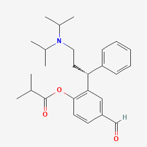 [2-[(1R)-3-[di(propan-2-yl)amino]-1-phenylpropyl]-4-formylphenyl] 2-methylpropanoate - 