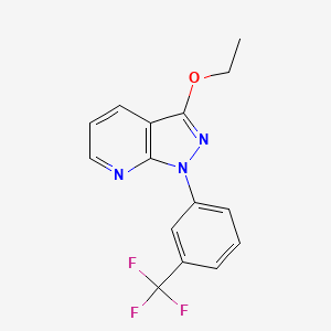 3-Ethoxy-1-(alpha,alpha,alpha-trifluoro-m-tolyl)-1H-pyrazolo(3,4-b)pyridine - 34580-75-1