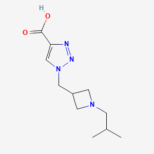 1-((1-isobutylazetidin-3-yl)methyl)-1H-1,2,3-triazole-4-carboxylic acid - 