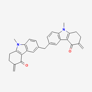 6,6'-Methylenebis[1,2,3,9-tetrahydro-9-methyl-3-methylene-4H-carbazol-4-one] - 