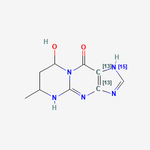 4,6,7,8-Tetrahydro-8-hydroxy-6-methylpyrimido[1,2-a]purin-10(3H)-one-13C2,15N - 