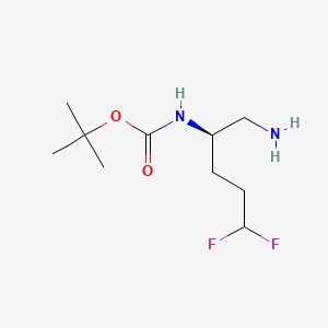 tert-butyl N-[(2R)-1-amino-5,5-difluoropentan-2-yl]carbamate - 