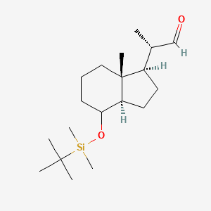 (2S)-2-((1R,3aR,7aR)-4-(tert-butyldimethylsilyloxy)-7a-methyloctahydro-1H-inden-1-yl)propanal - 
