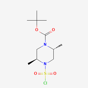tert-butyl (2R,5S)-4-(chlorosulfonyl)-2,5-dimethylpiperazine-1-carboxylate - 