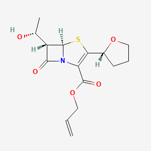 (5R,6S)-Allyl 6-((R)-1-hydroxyethyl)-7-oxo-3-((R)-tetrahydrofuran-2-yl)-4-thia-1-azabicyclo[3.2.0]hept-2-ene-2-carboxylate - 