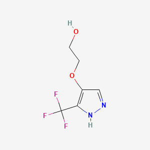 2-{[3-(trifluoromethyl)-1H-pyrazol-4-yl]oxy}ethan-1-ol - 