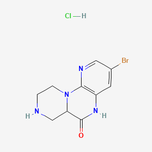 5-Bromo-1,3,8,12-tetraazatricyclo[8.4.0.0,2,7]tetradeca-2,4,6-trien-9-one hydrochloride - 