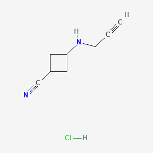 3-[(Prop-2-yn-1-yl)amino]cyclobutane-1-carbonitrile hydrochloride - 